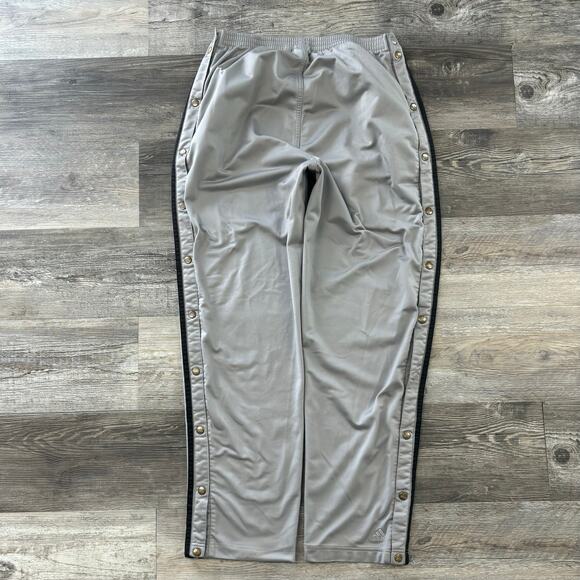Vintage Y2K Adidas Gray Black 3 Striped Mens L‎ Break Away Track Pants Tear Away - Picture 2 of 13